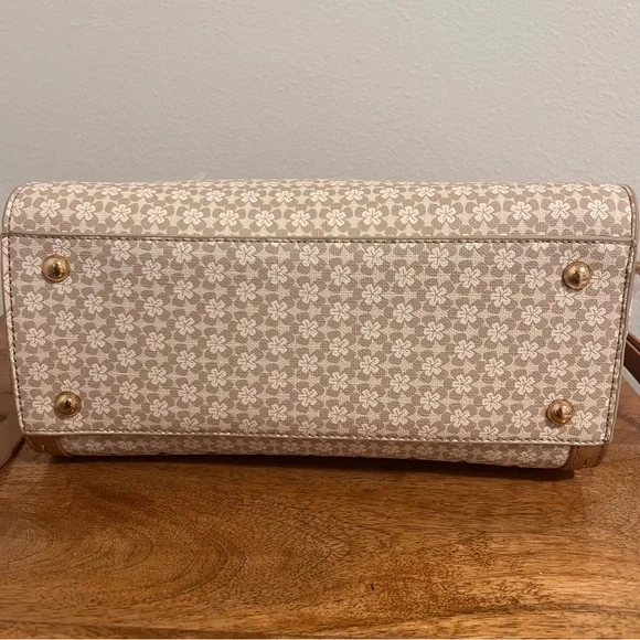 BRANGIO ITALIAN HANDBAG LEATHER HEARTS FLOWERS SHINY CROSSBODY STRAP HANDLES - Picture 10 of 15